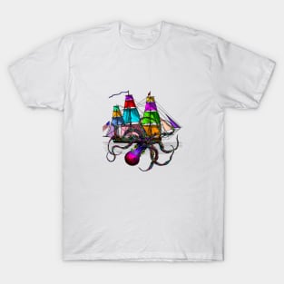 Kraken Attackin’ in Color T-Shirt